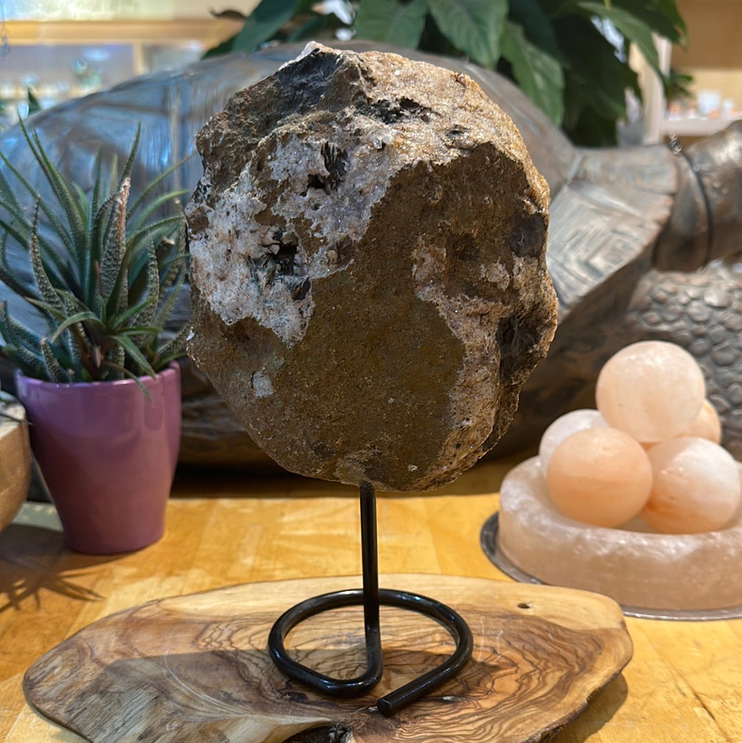 Pink Amethyst Slab on Custom Stand #20