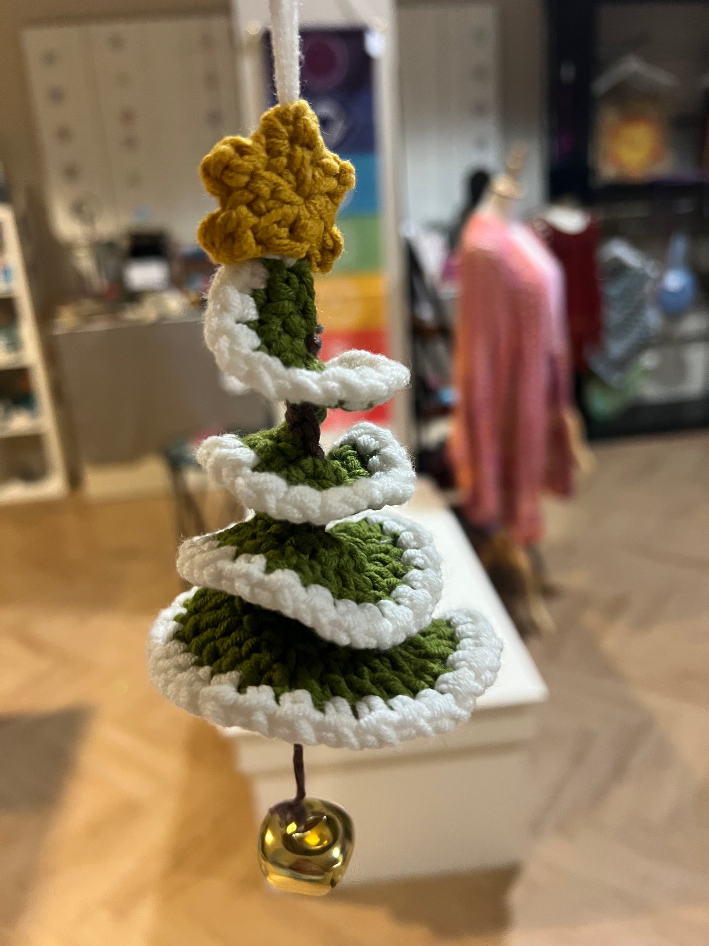 Handmade Crochet Christmas Tree Windspinner