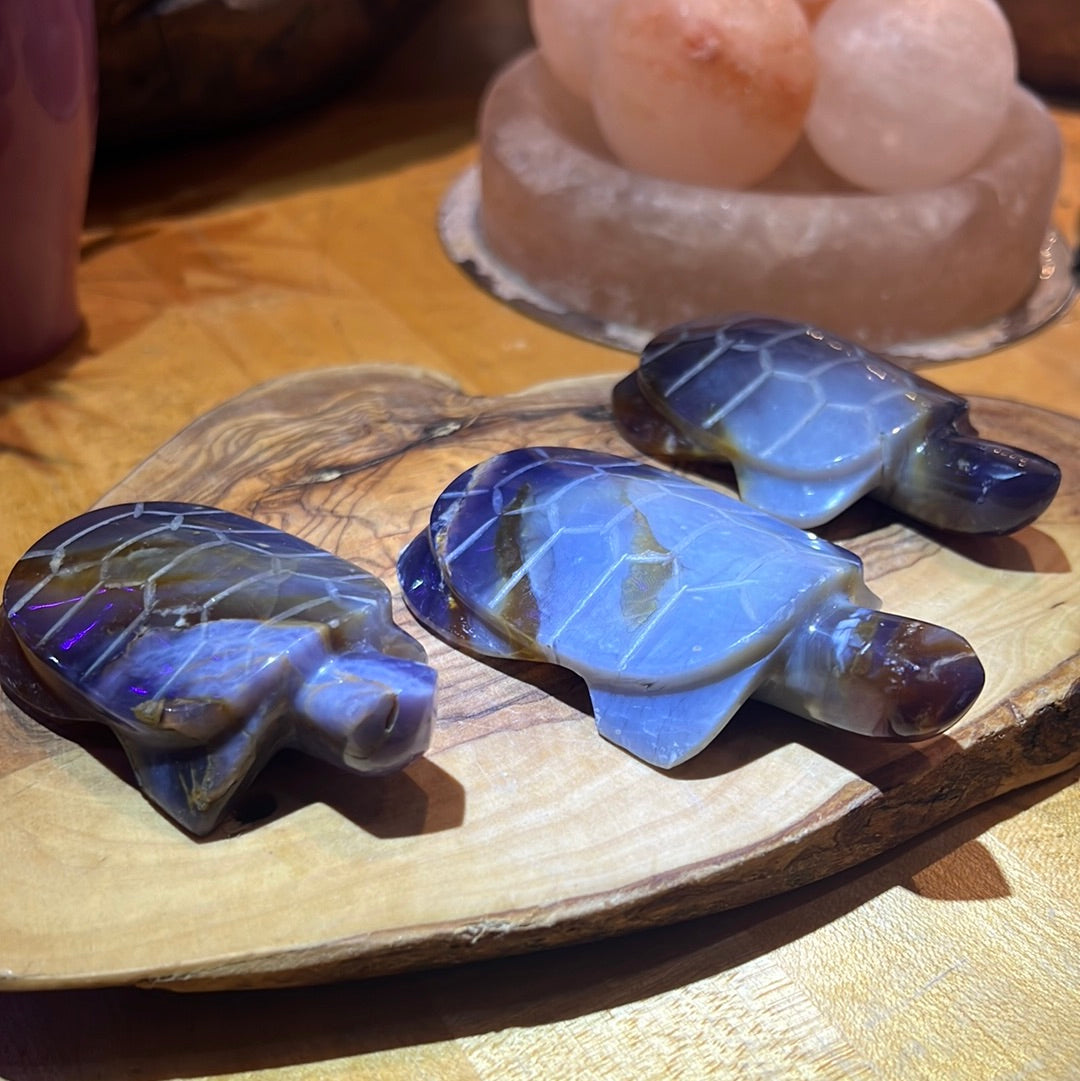 Purple Chalcedony Turtle