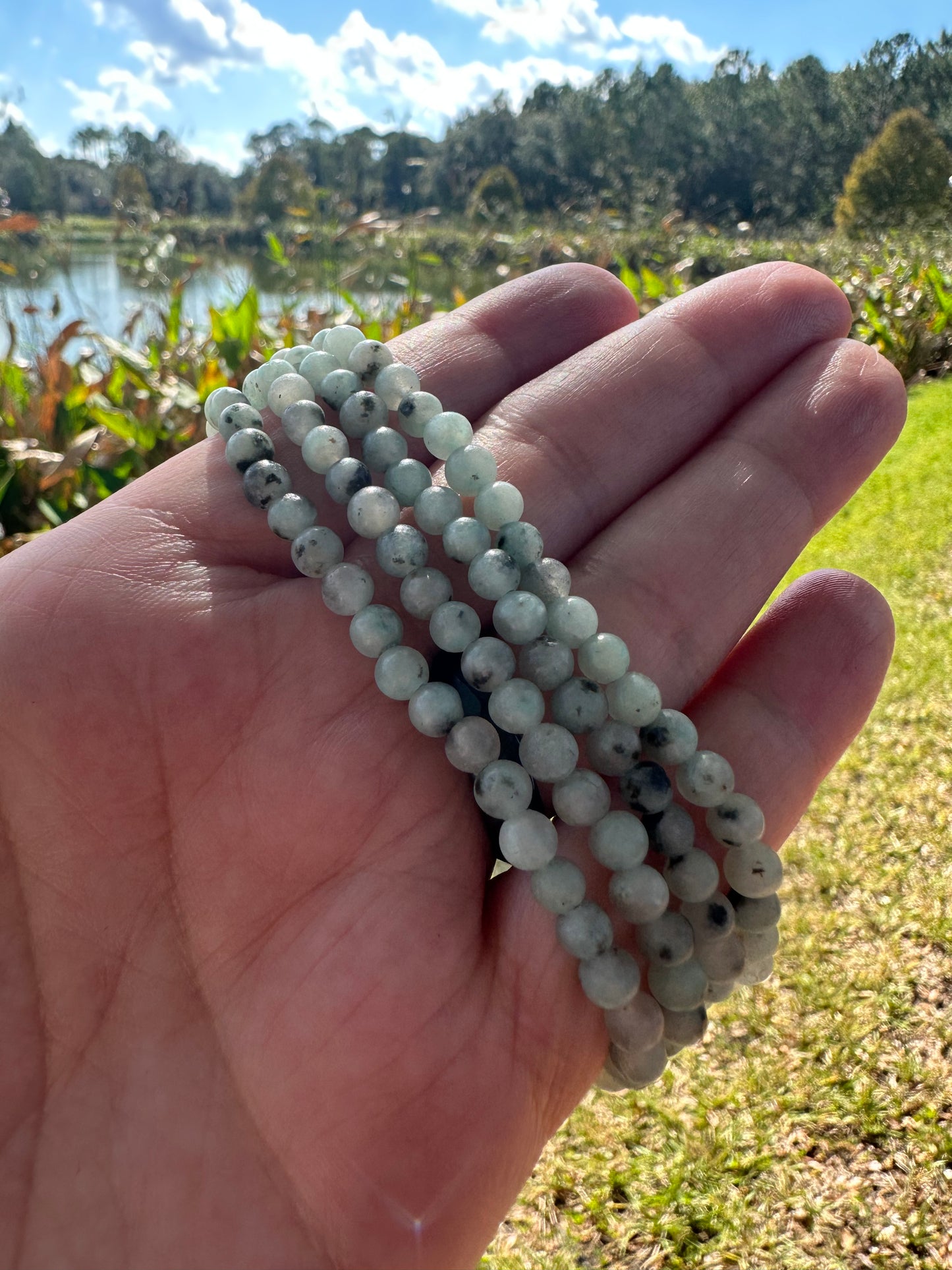 Kiwi Jasper Bracelet 4mm