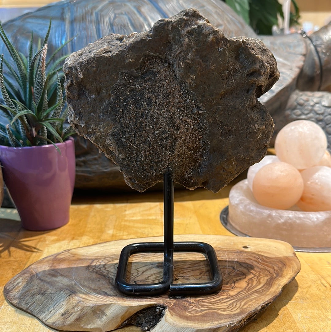 Pink Amethyst Slab on Custom Stand - #47