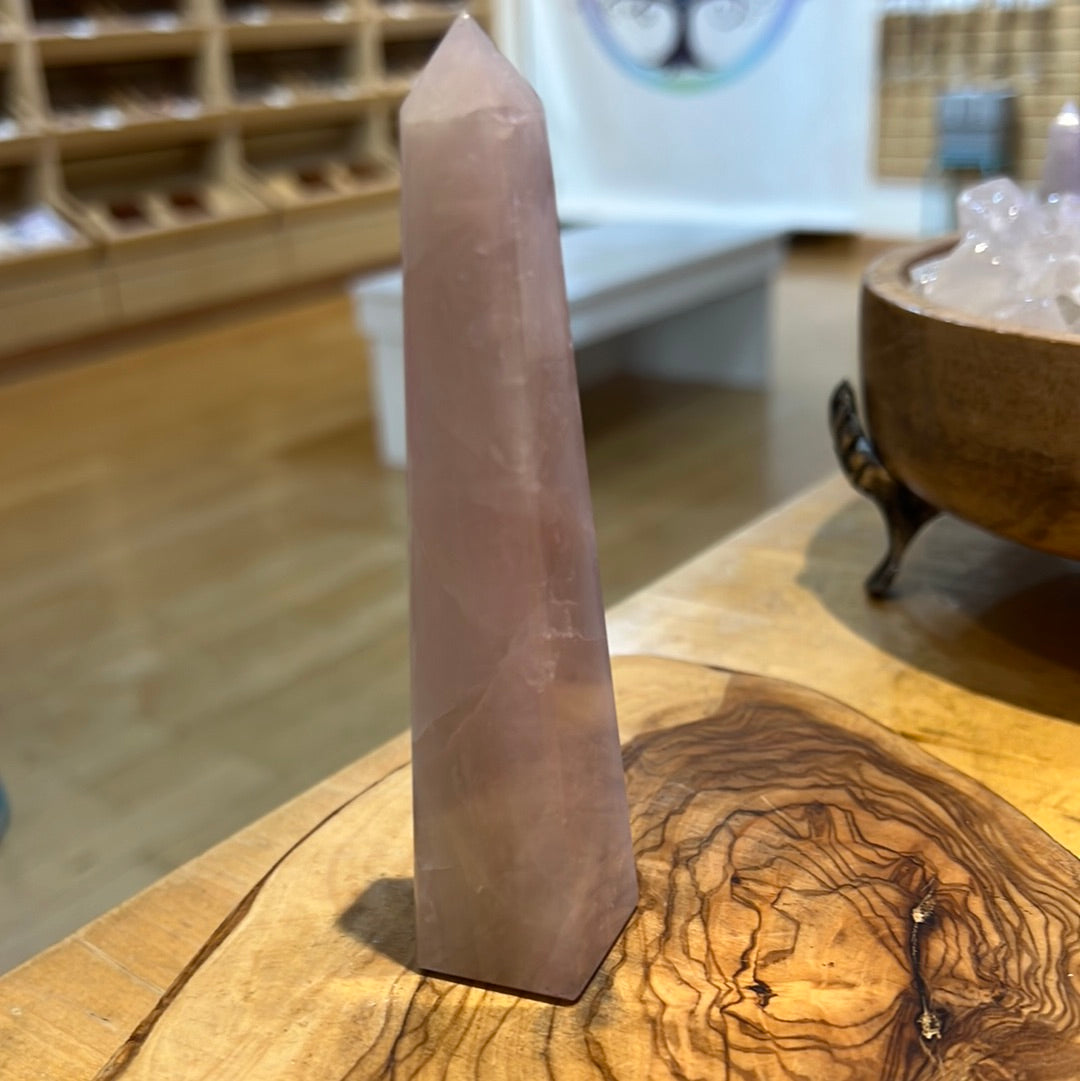Rose Quartz Obelisk From Brazil