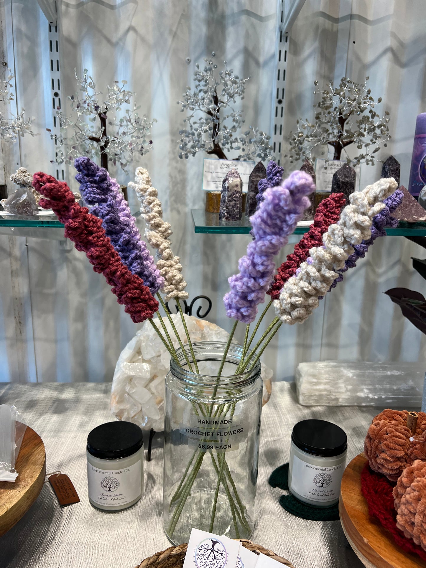 Handmade Crochet Lavender Flower