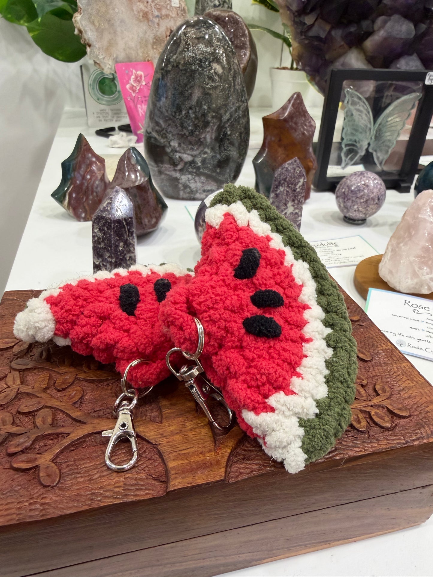 Handmade Crochet Watermelon Keychain