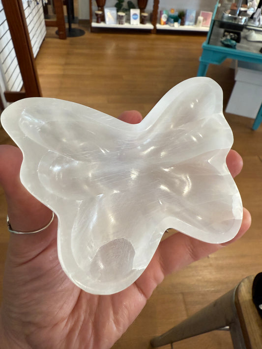 Selenite Butterfly Bowl
