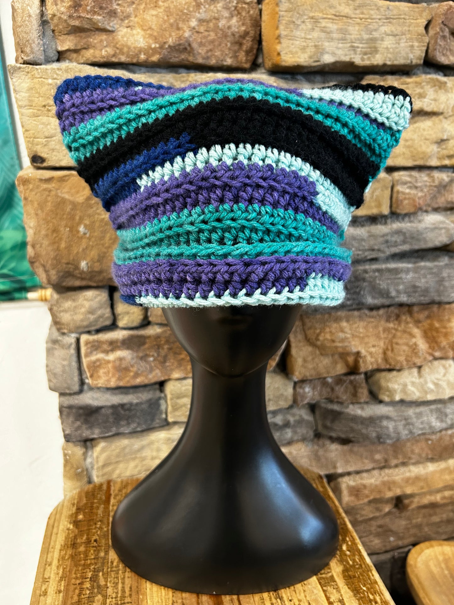 Handmade Crochet Cat Ear Beanie