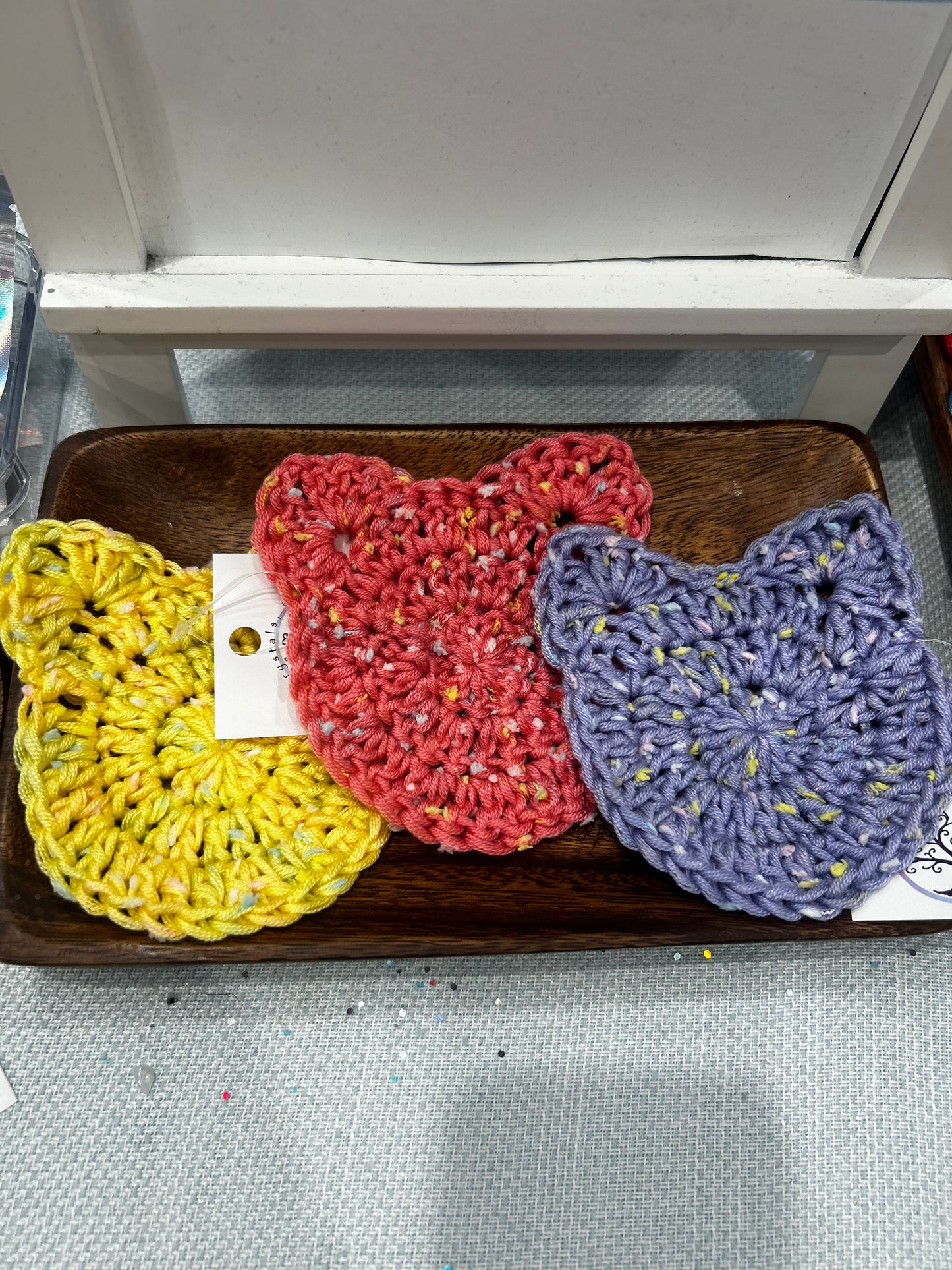 Handmade Crochet Cat Coaster