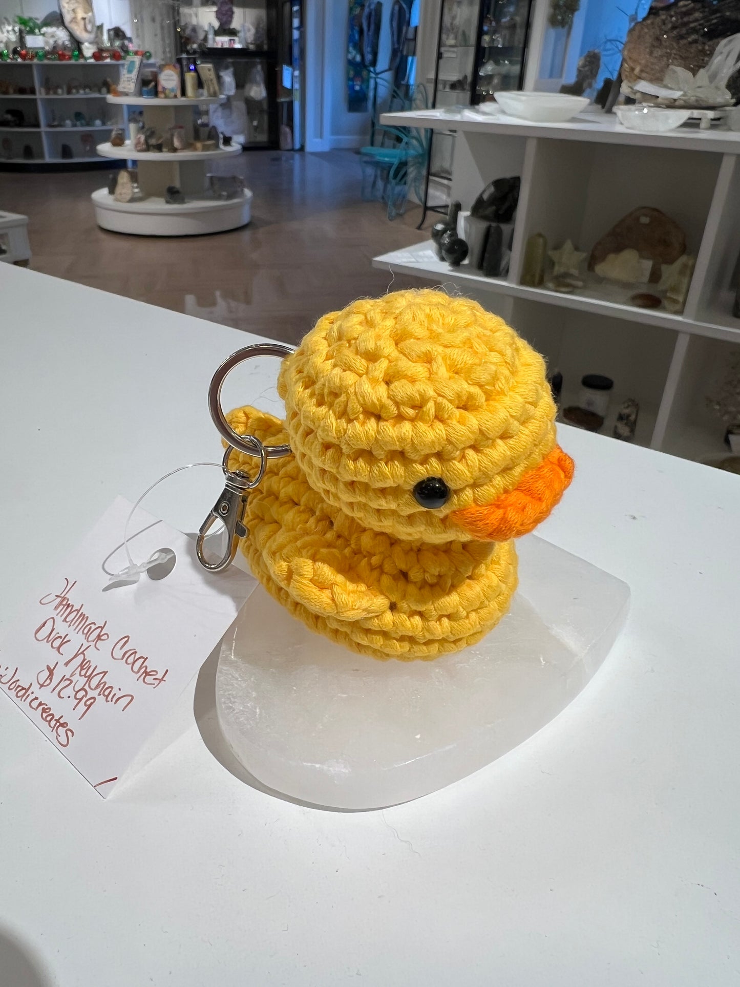 Handmade Crochet Duck Keychain