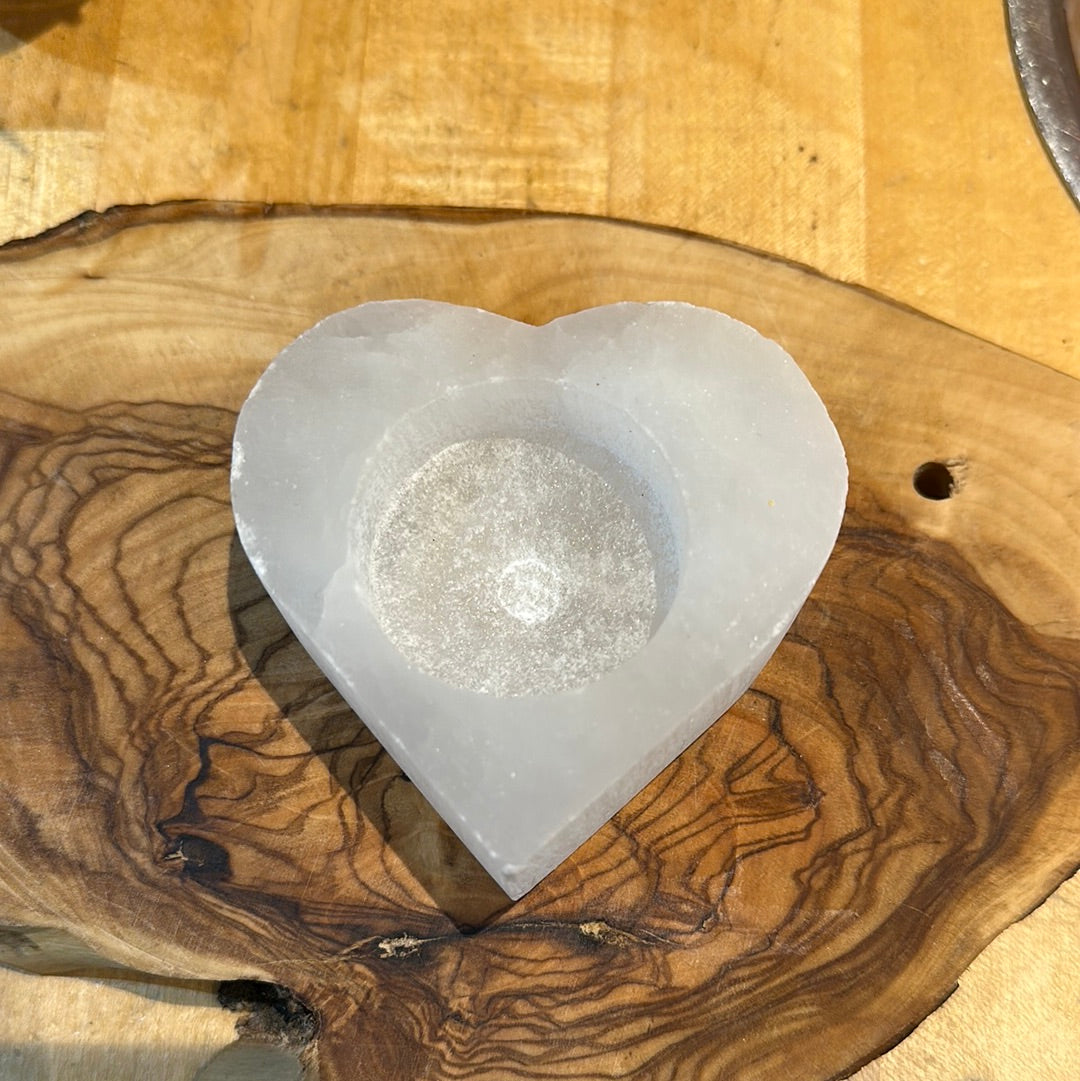 Selenite Candle Holder