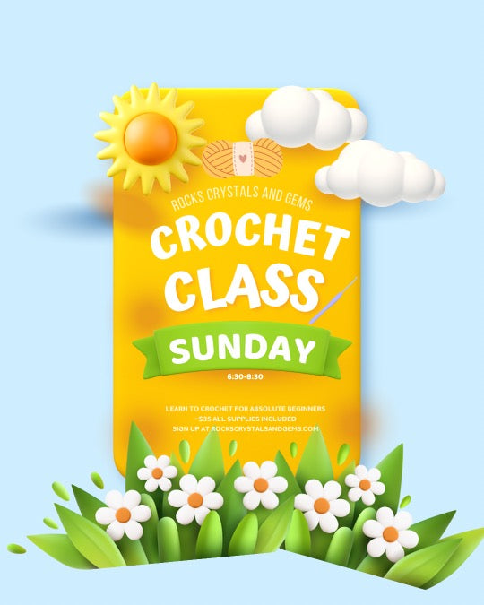 Crochet For Absolute Beginners Sunday May 24th  6:30-8:30pm