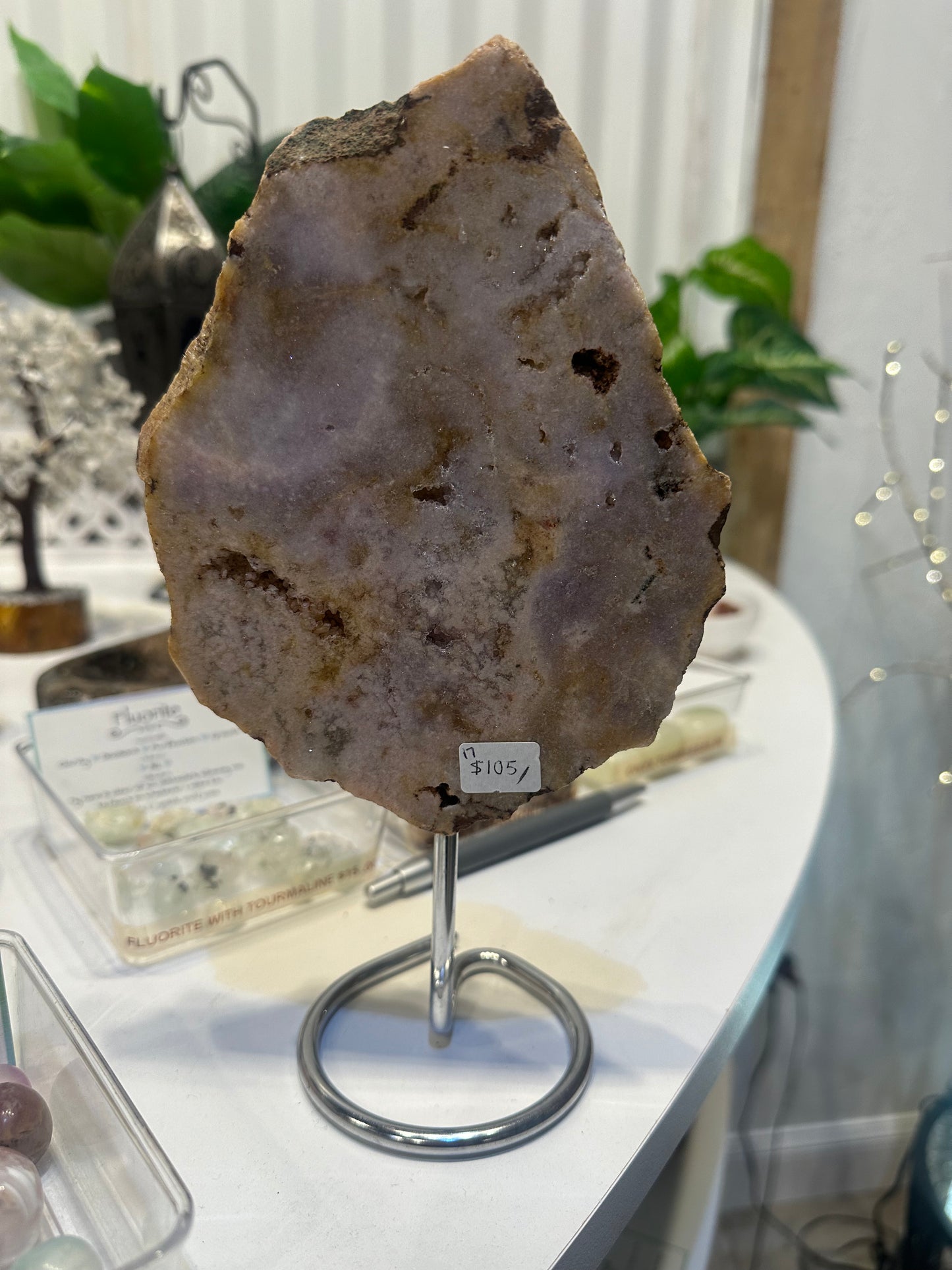 Pink Amethyst on Custom Stand - #17
