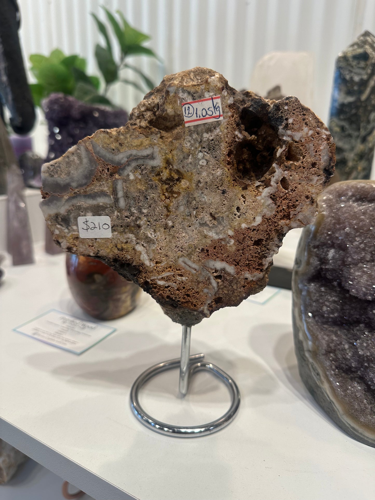 Pink Amethyst on Custom Stand - #23