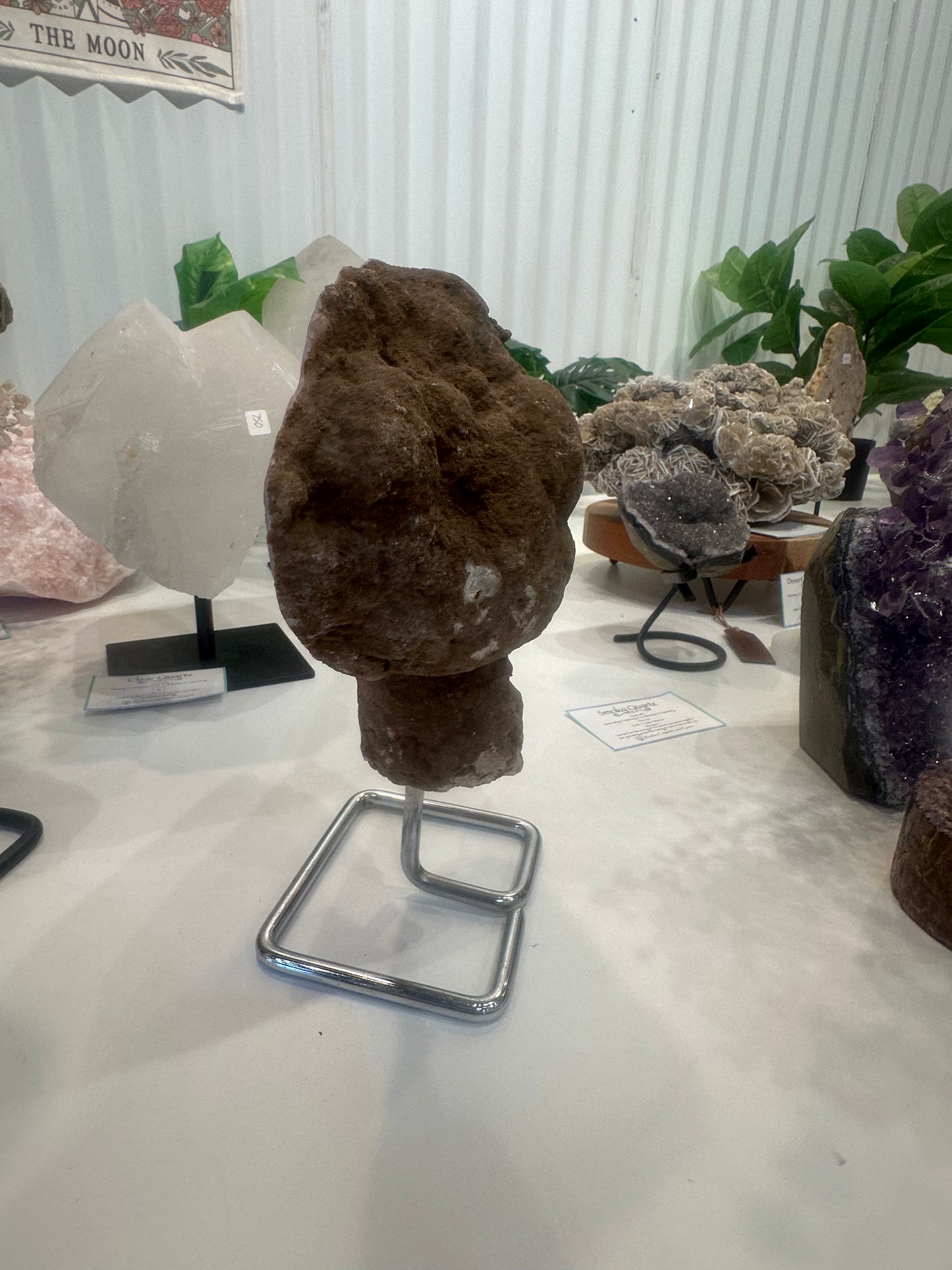 Pink Amethyst Slab on Custom Stand - #31