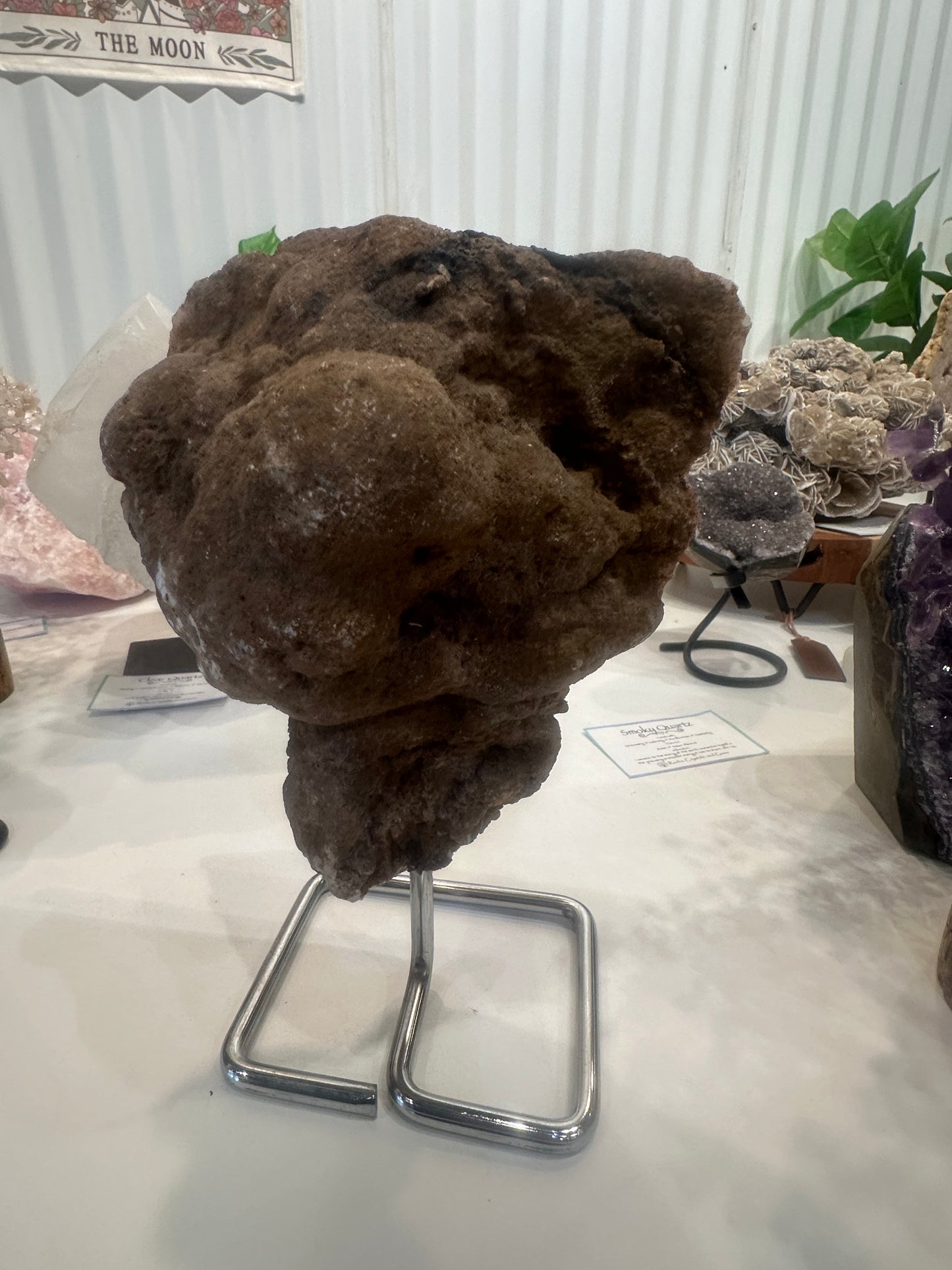 Pink Amethyst Slab on Custom Stand - #31