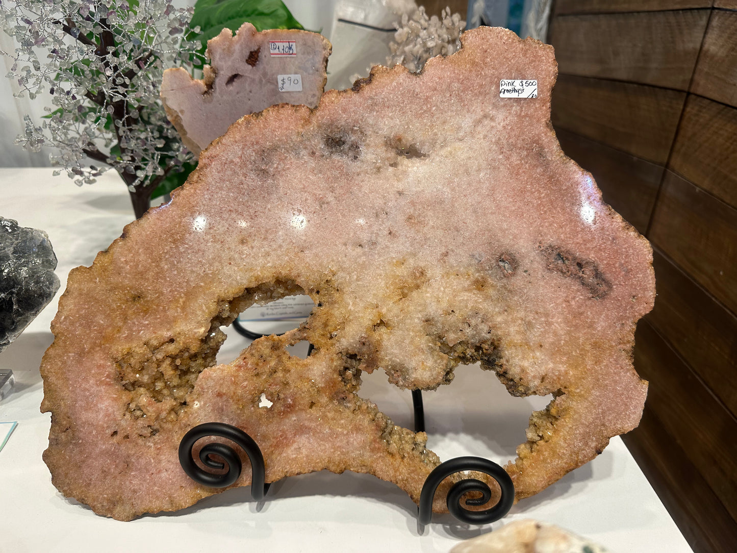 Pink Amethyst on Custom Stand - #30