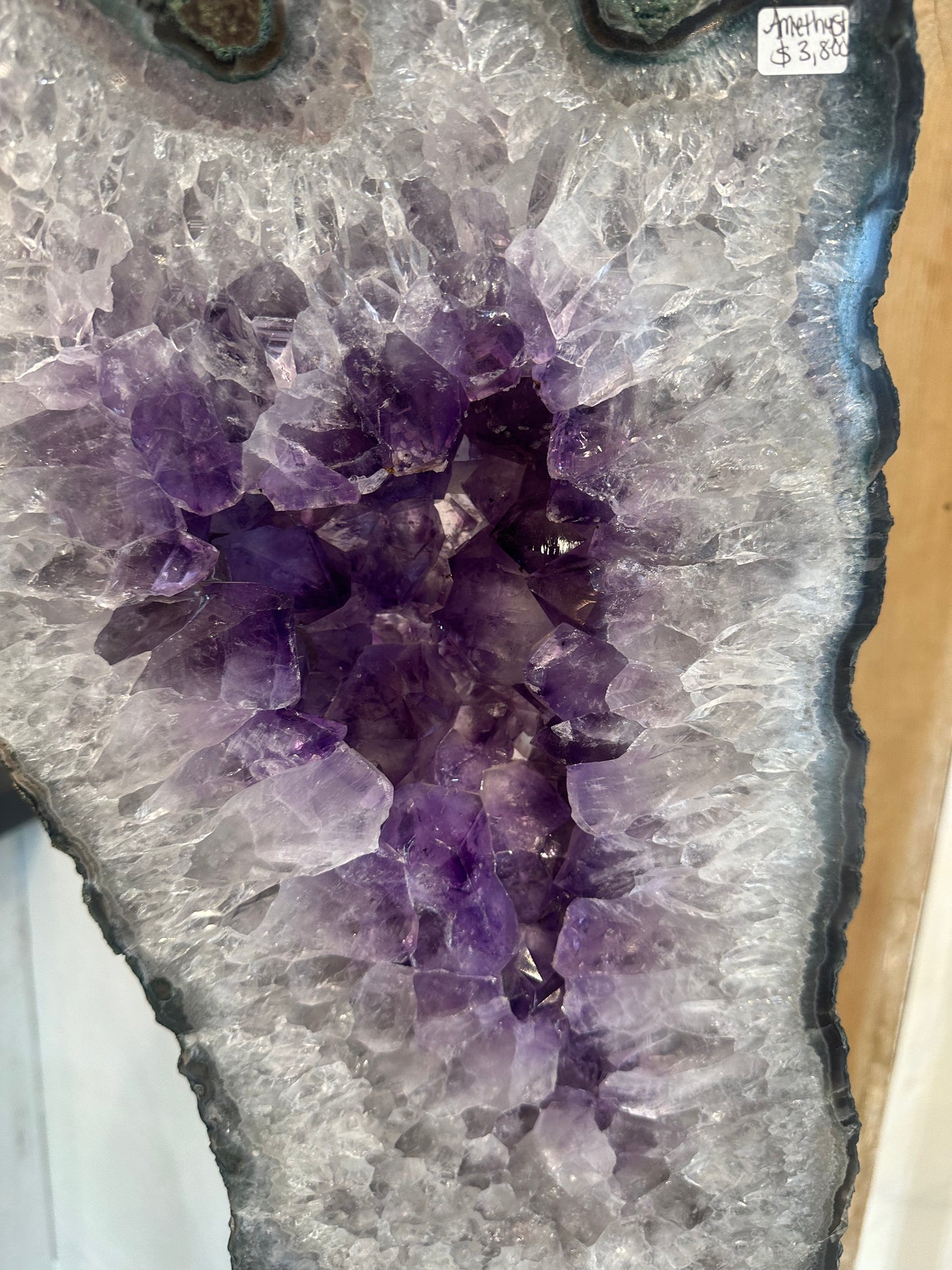 Natural Brazilian Amethyst With Spinning Custom Stand