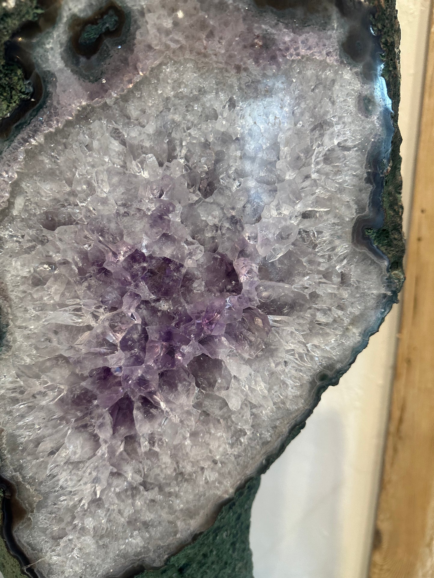 Natural Brazilian Amethyst With Spinning Custom Stand