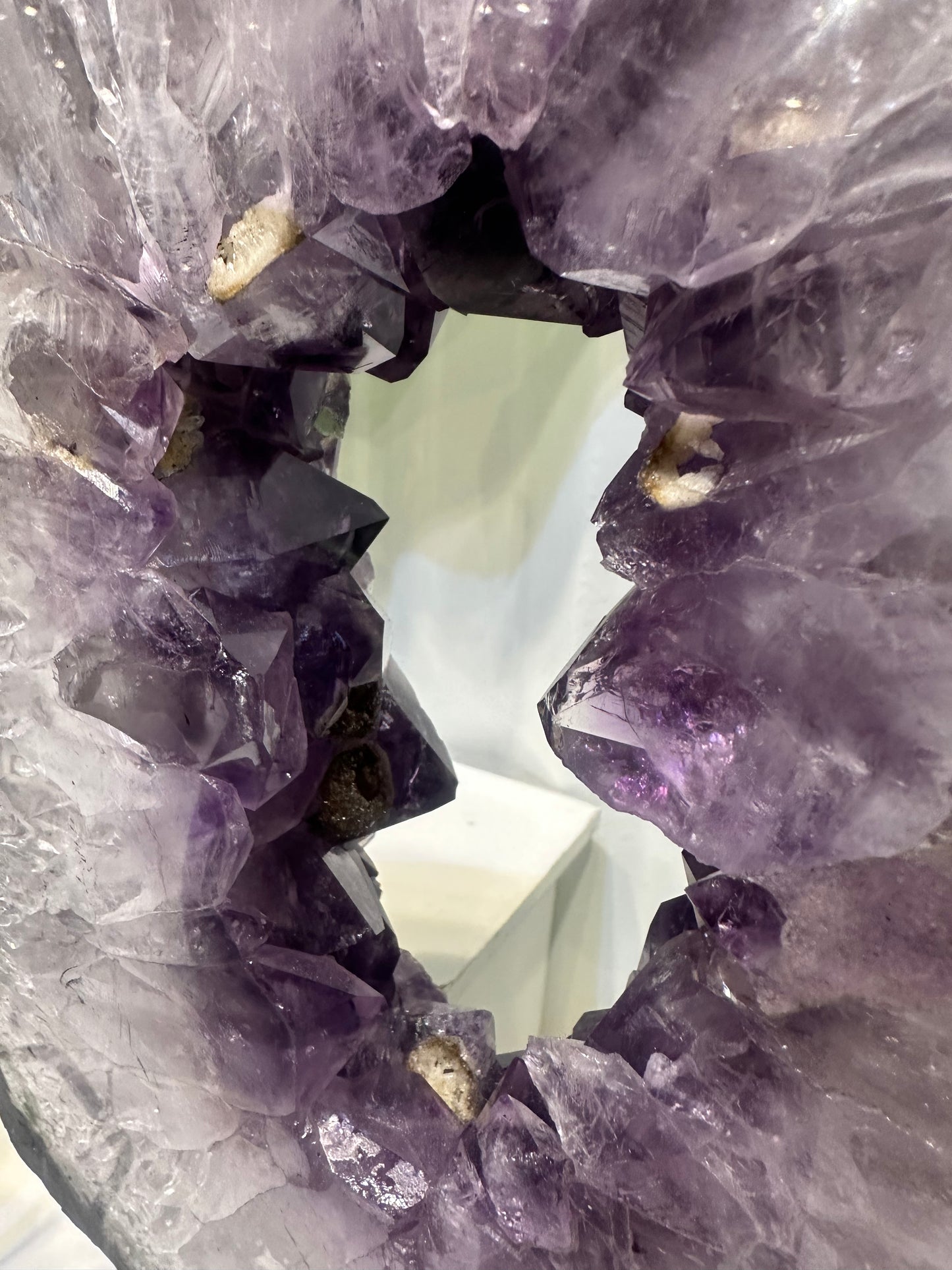 Amethyst Portal On Metal Stand