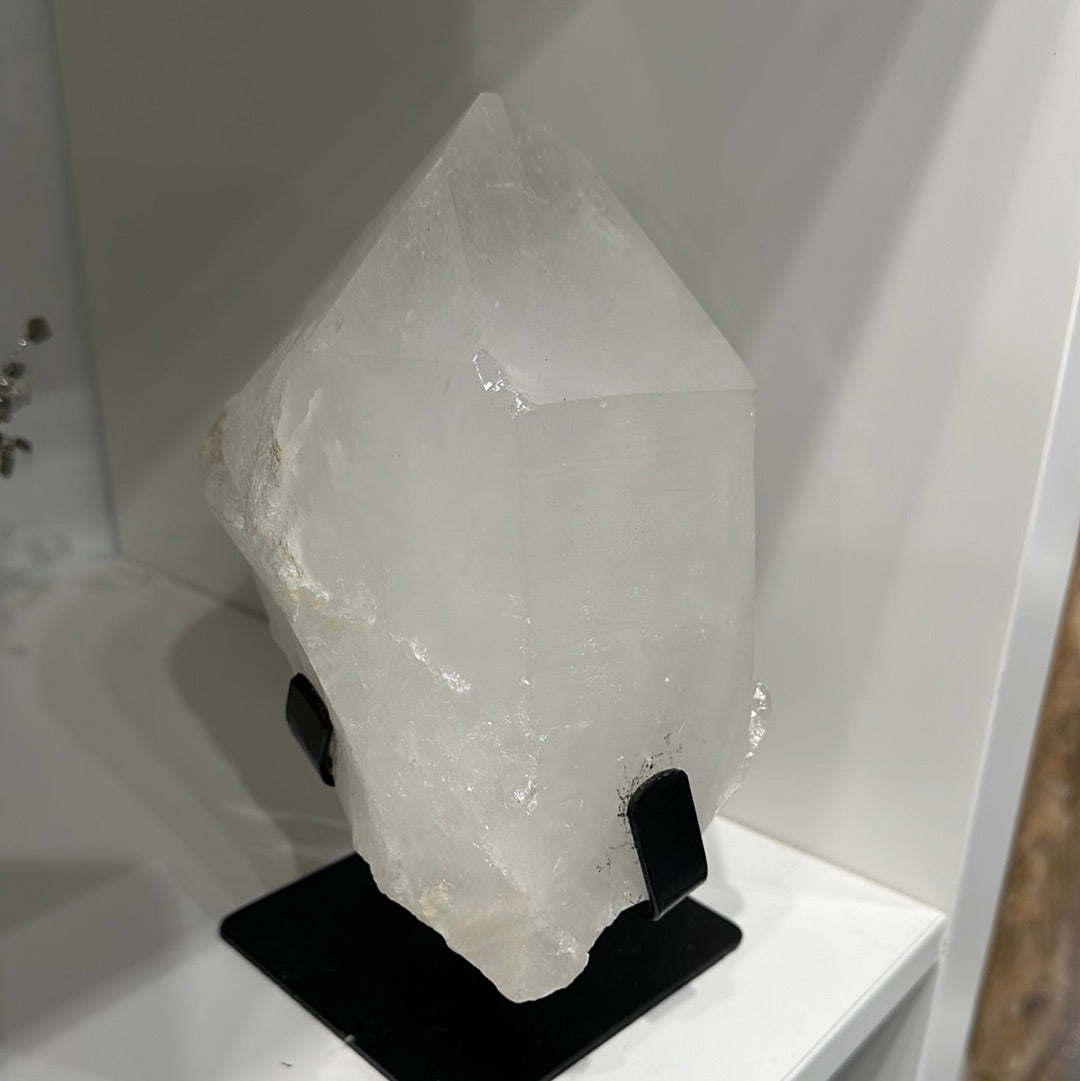 Clear Quartz From Brazil With Stand