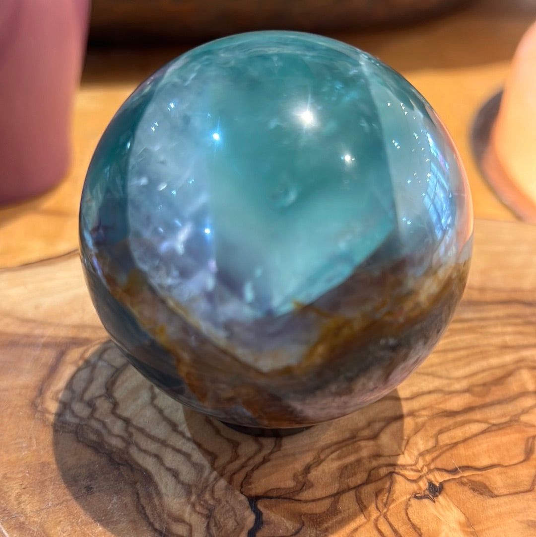 Rainbow Fluorite Sphere
