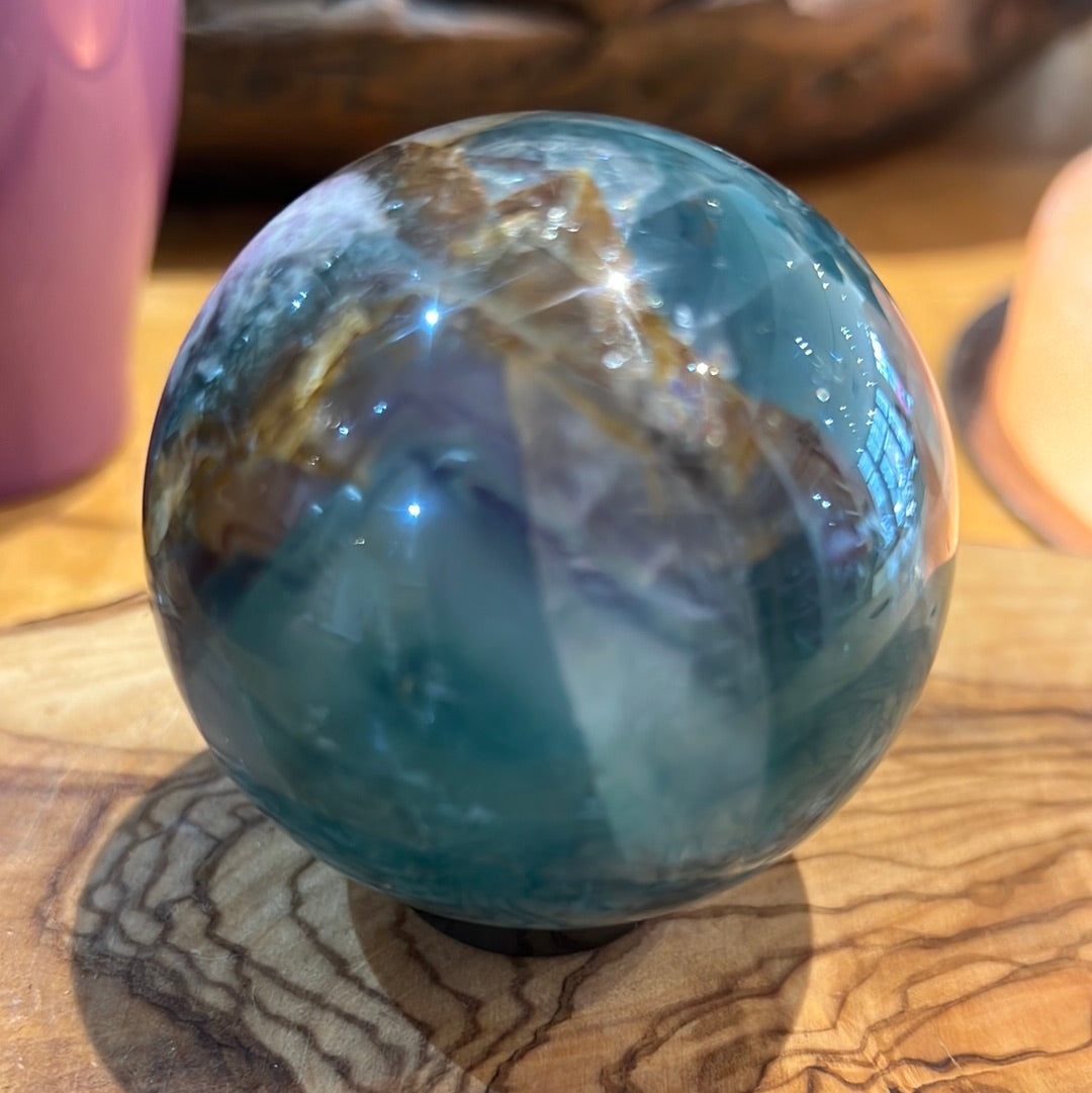 Rainbow Fluorite Sphere