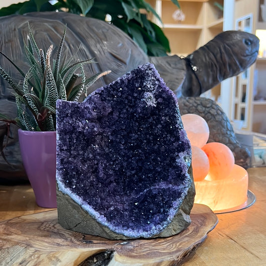 Amethyst Cut Base Display Piece