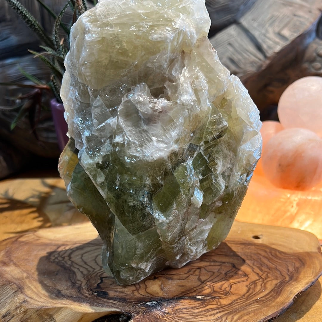 Green Calcite Chunk