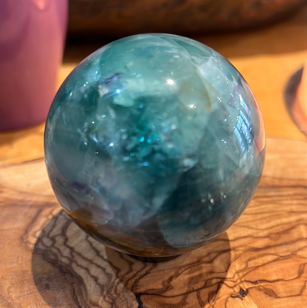 Rainbow Fluorite Sphere