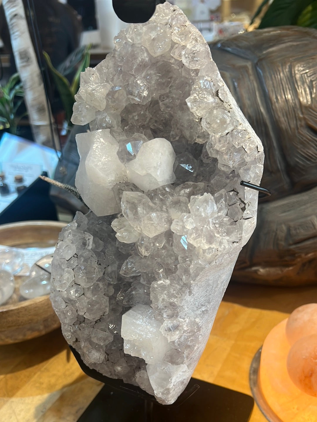 Apophyllite Cluster on Custom Stand