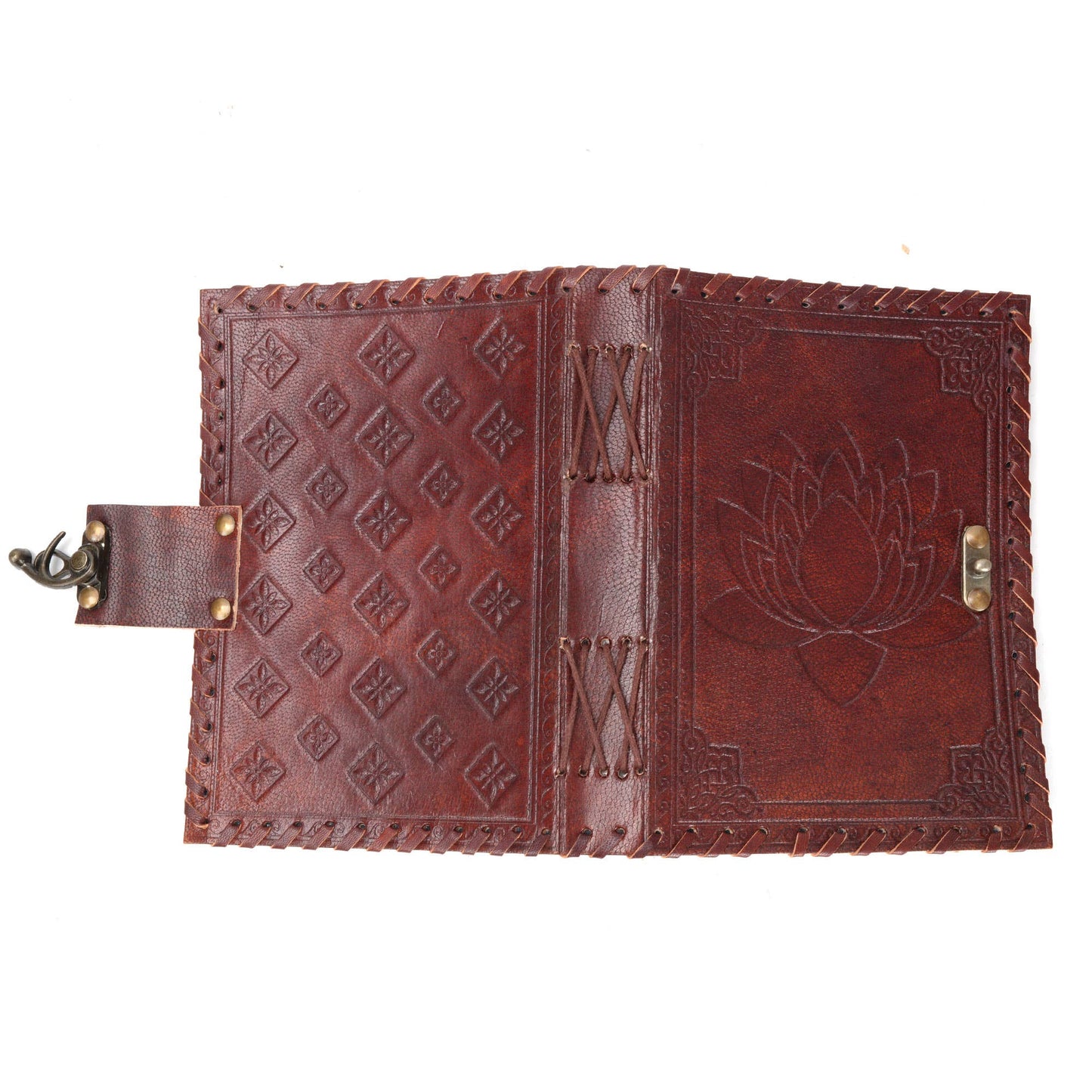 Lotus Flower Leather Journal