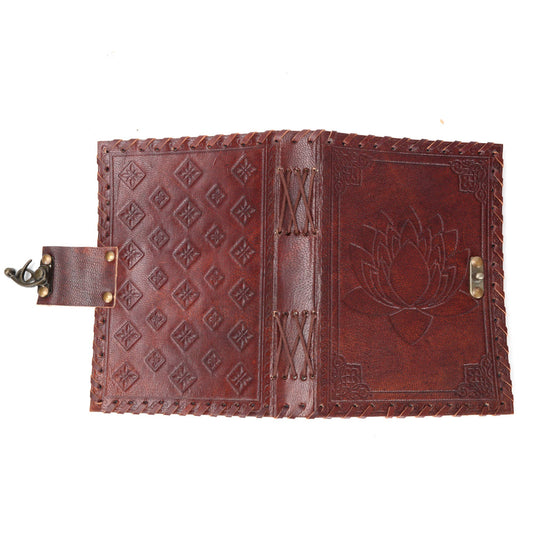 Lotus Flower Leather Journal