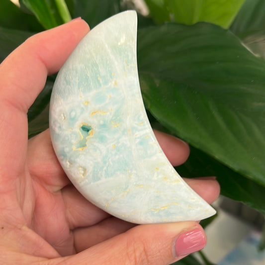 Caribbean Blue Calcite Moon