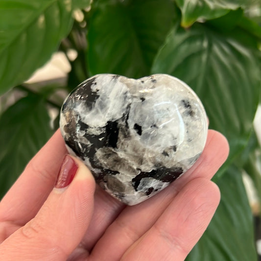 Rainbow Moonstone Heart