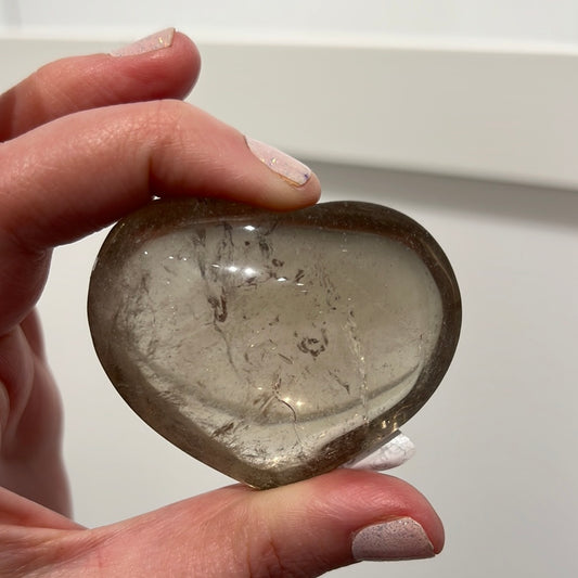 Smoky Citrine Heart