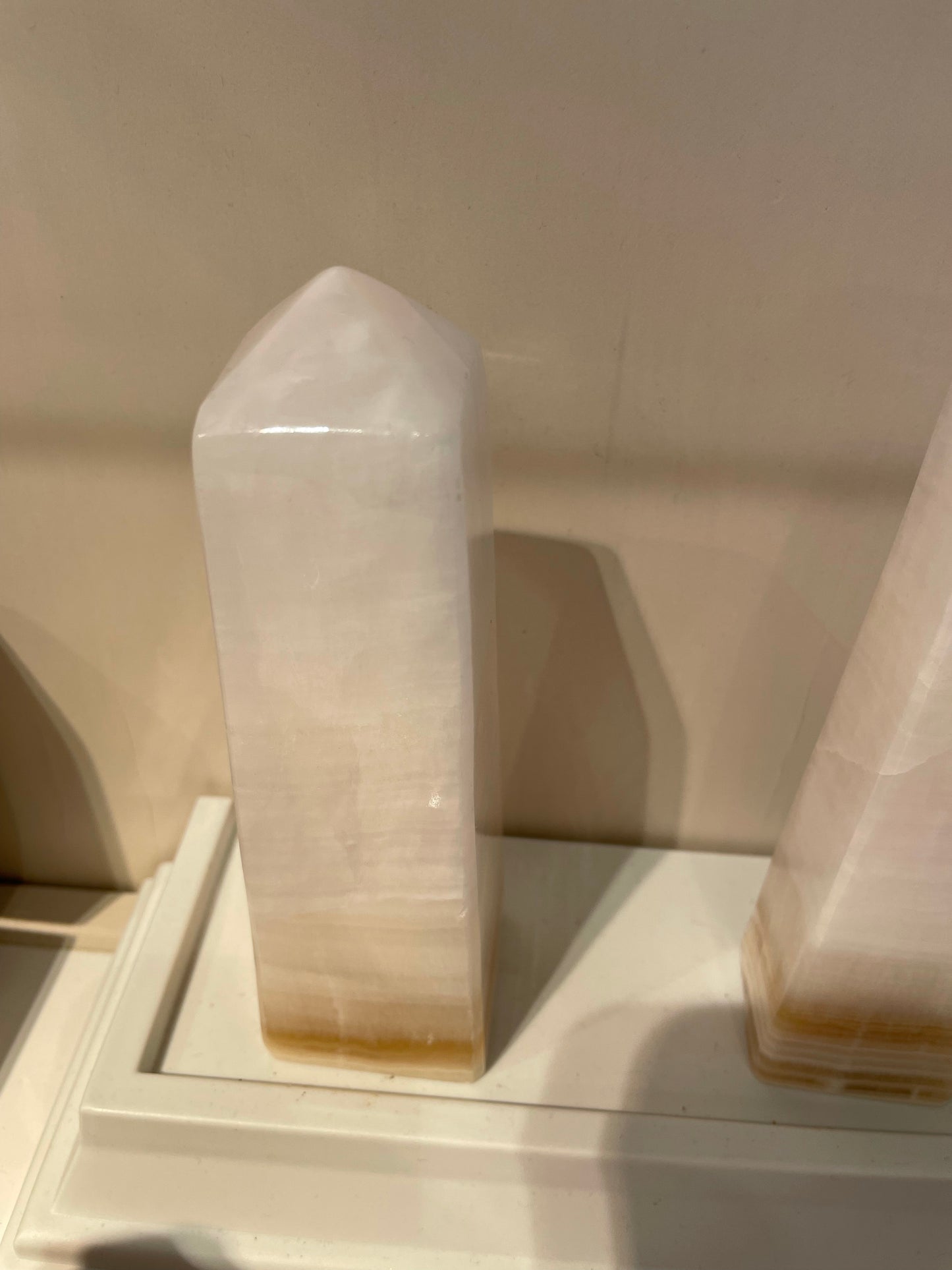 Pink Calcite Tower Large
