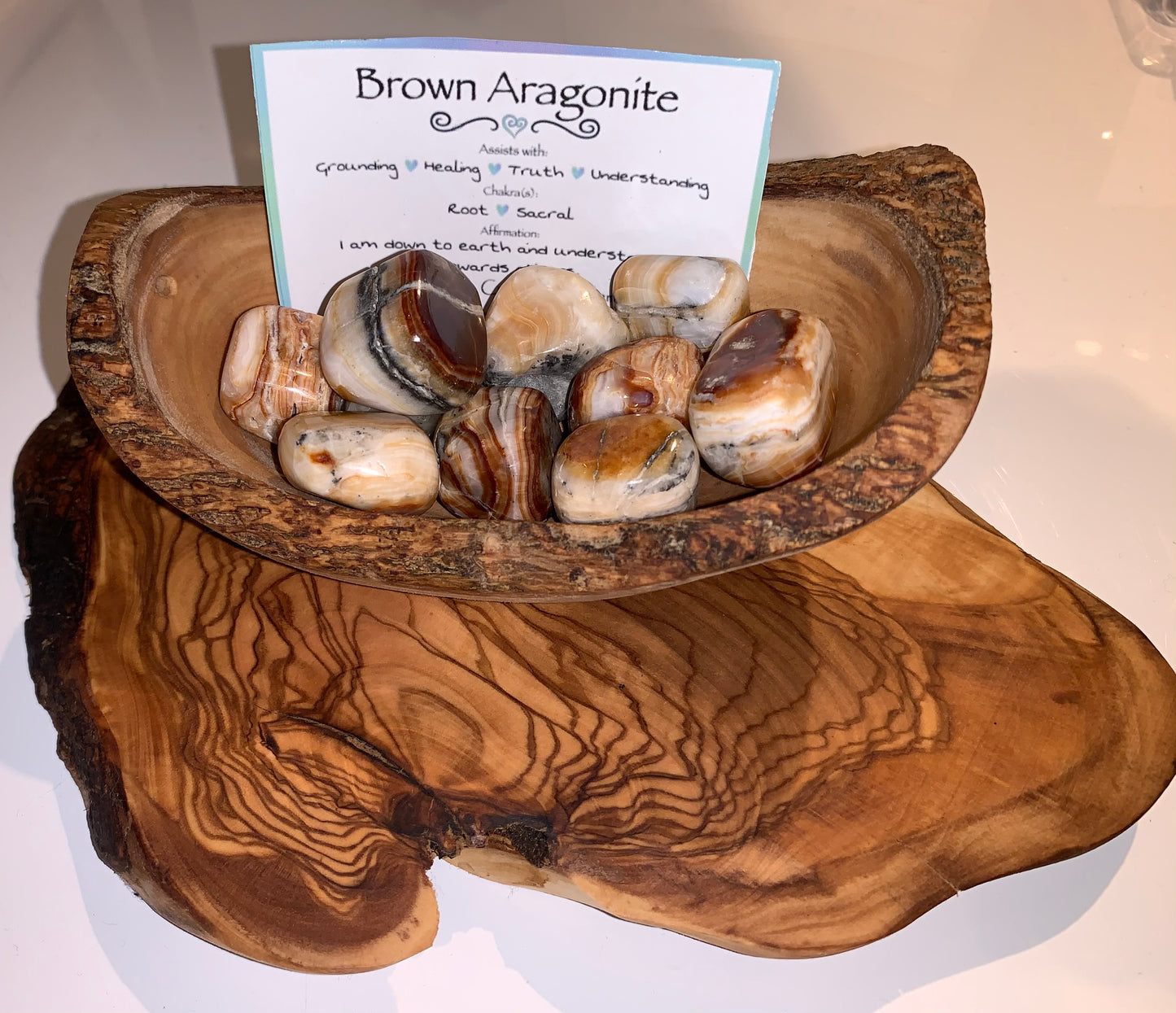 Brown Aragonite Tumble