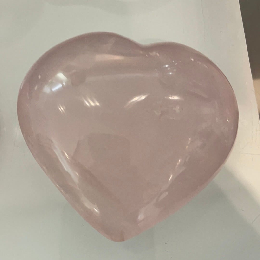 Rose Quartz Heart - Lg