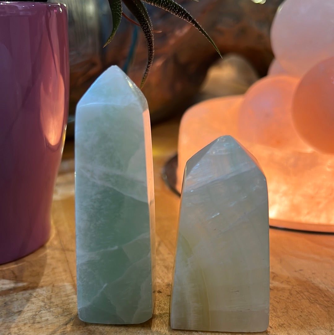 Pistachio Calcite Tower