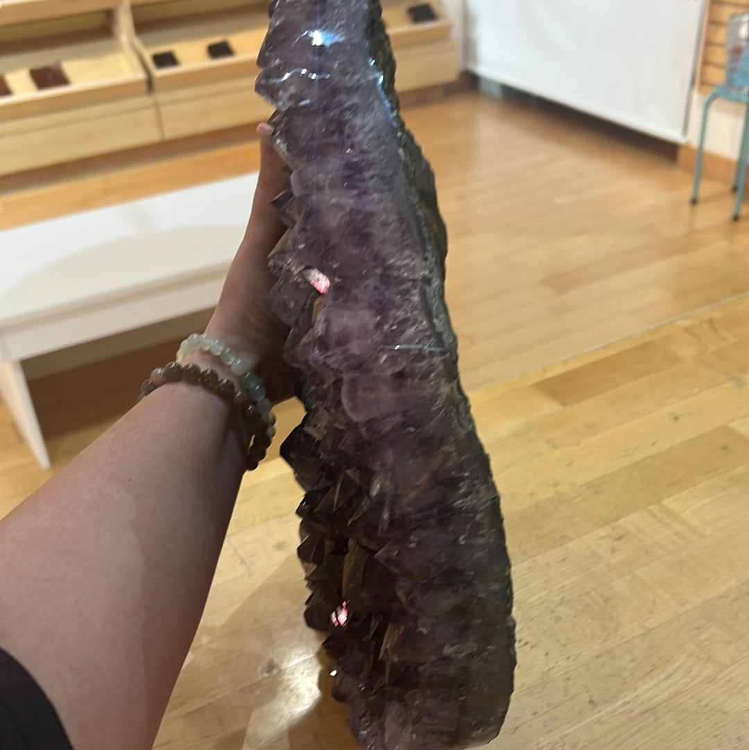 Large Amethyst Cluster With Custom Stand