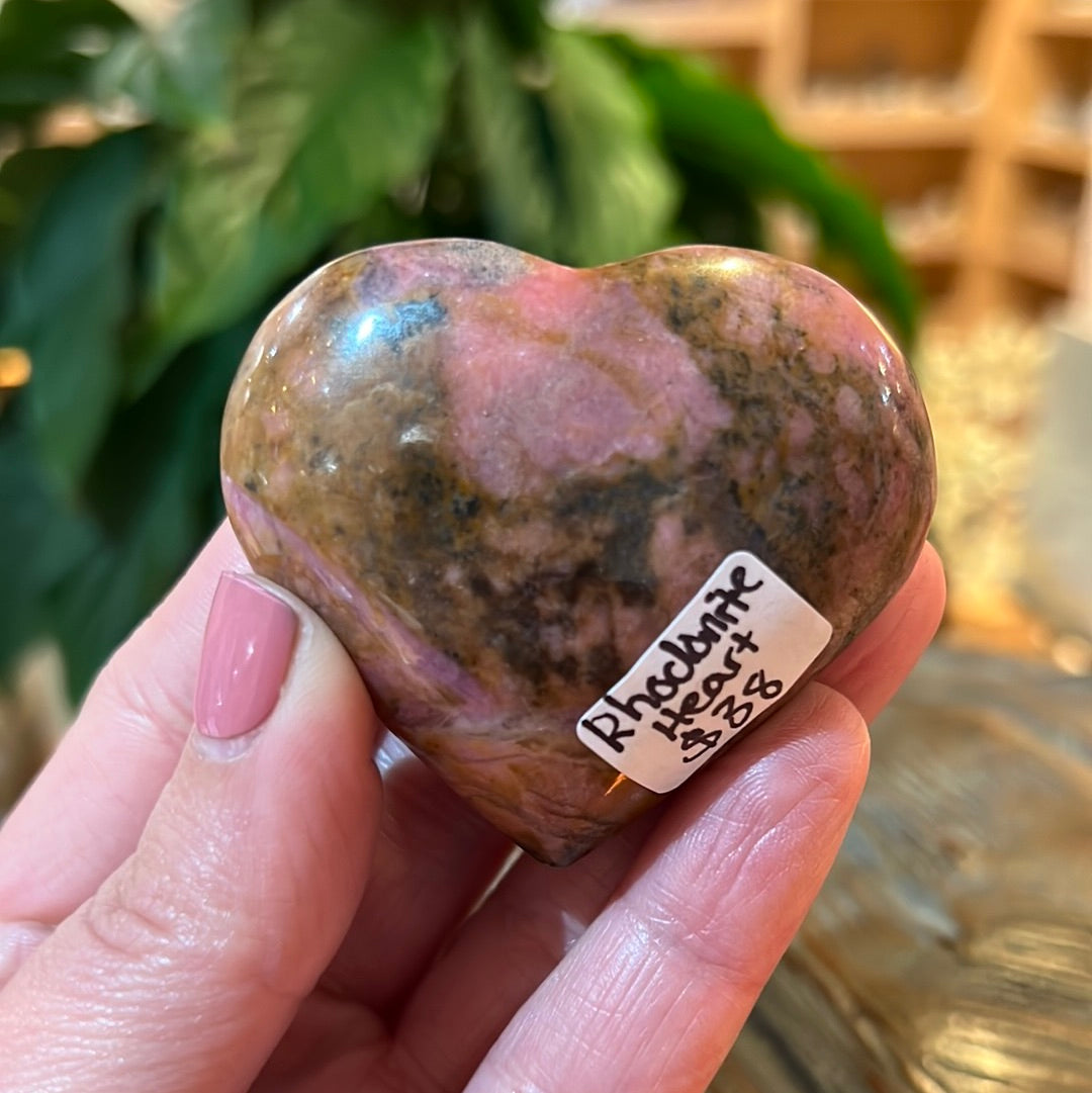 Rhodonite Heart