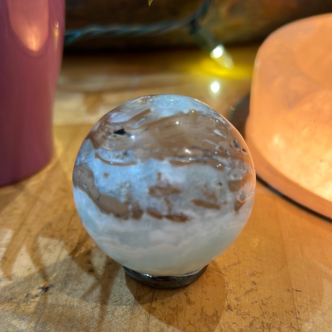 Caribbean Blue Calcite Sphere