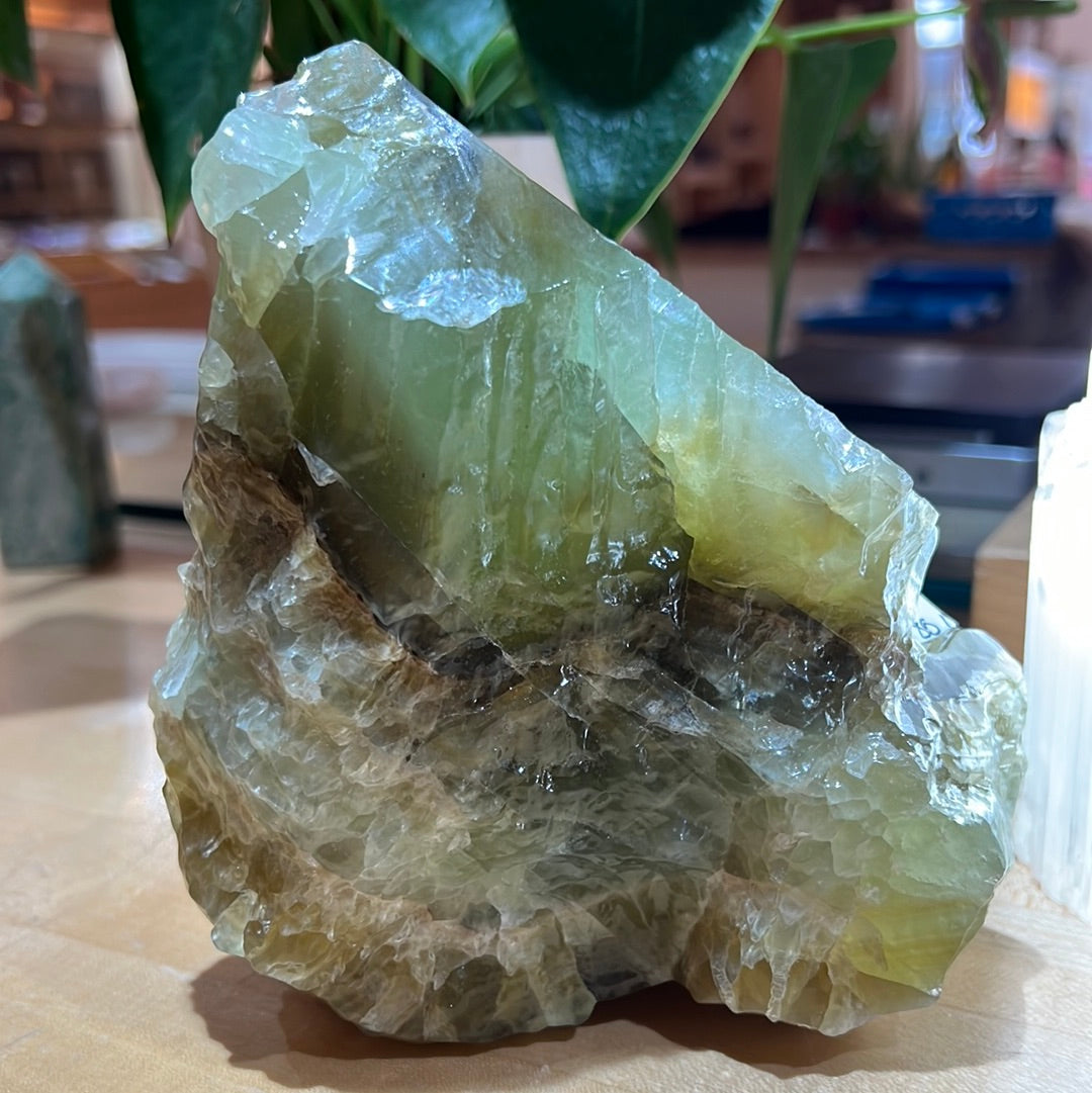 Green Calcite Chunk