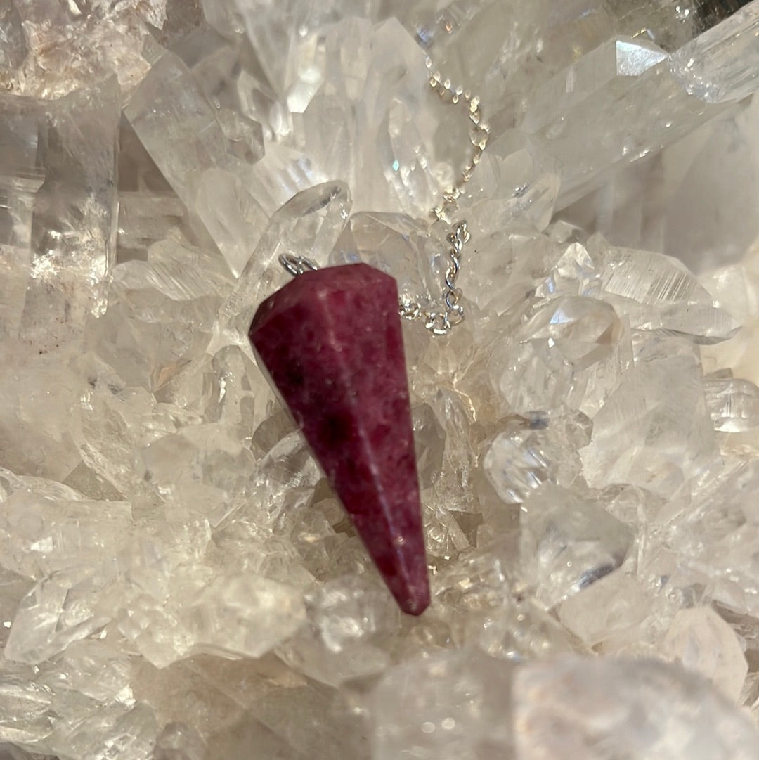 Rhodonite Pendulum