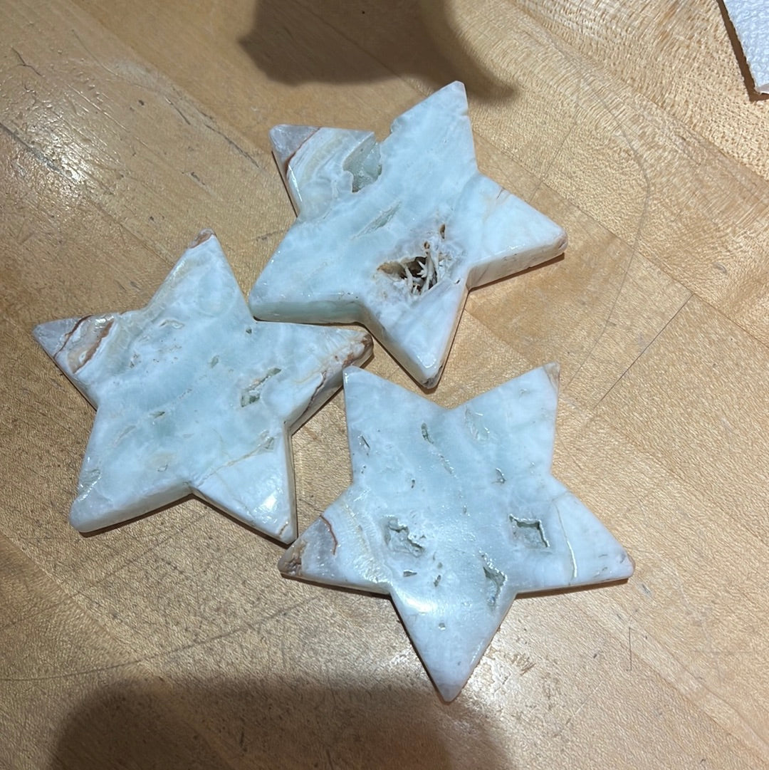 Caribbean Blue Calcite Star