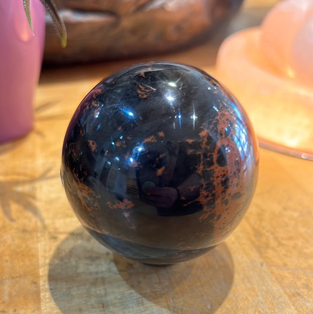 Mahogany Obsidian Sphere