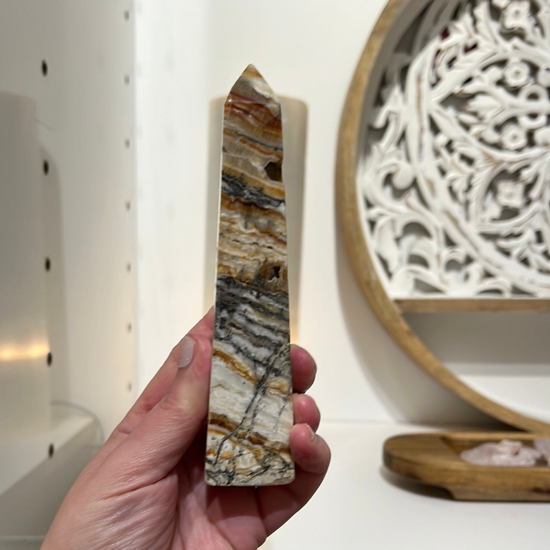 Brown Aragonite Tower