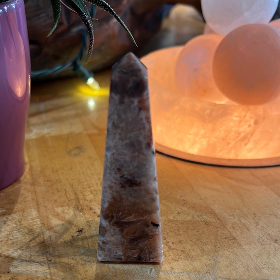 Black Tourmaline On Feldspar Tower