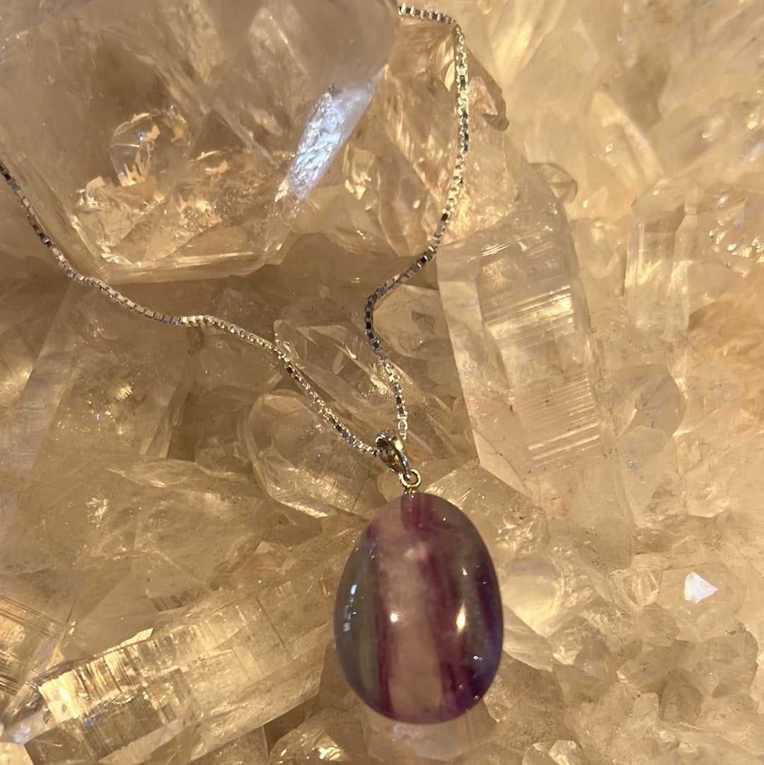 Rainbow Fluorite Pendant