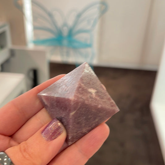 Lepidolite pyramid