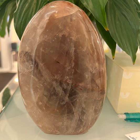 Hematoid Quartz Freeform With Dendrites